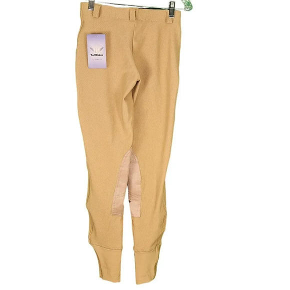 NWT Tuff Rider Womens Beige Ribbed Low Rise Pull‎ On Equestrian Riding Pants 24 - Picture 2 of 7